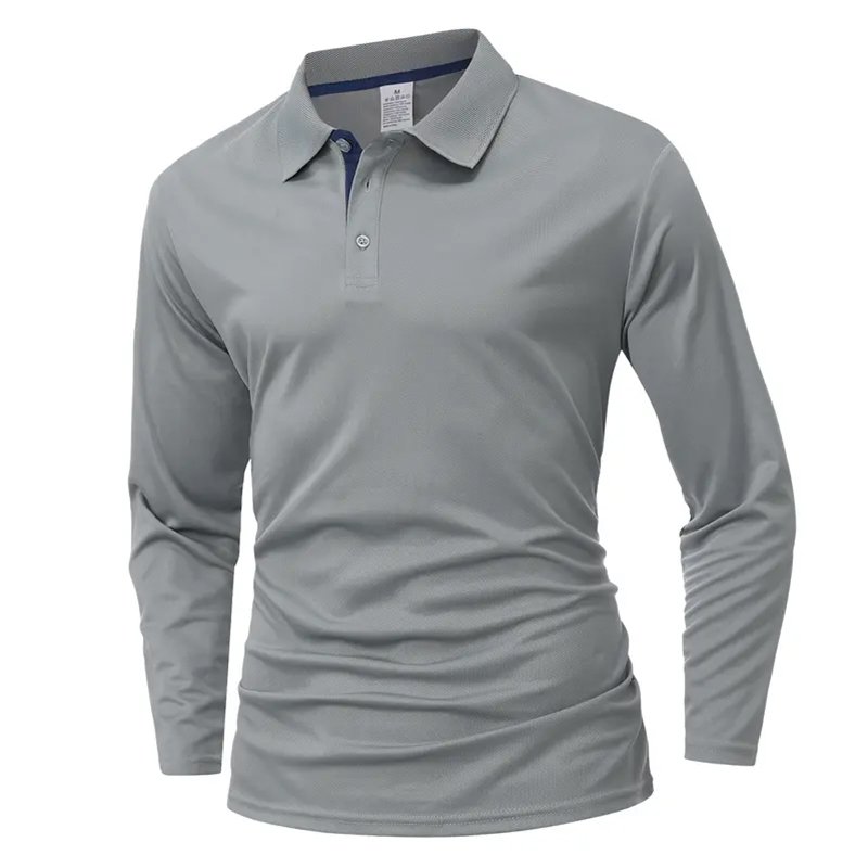 Long-Sleeve Polo Shirts by GANGYAO GARMENTS